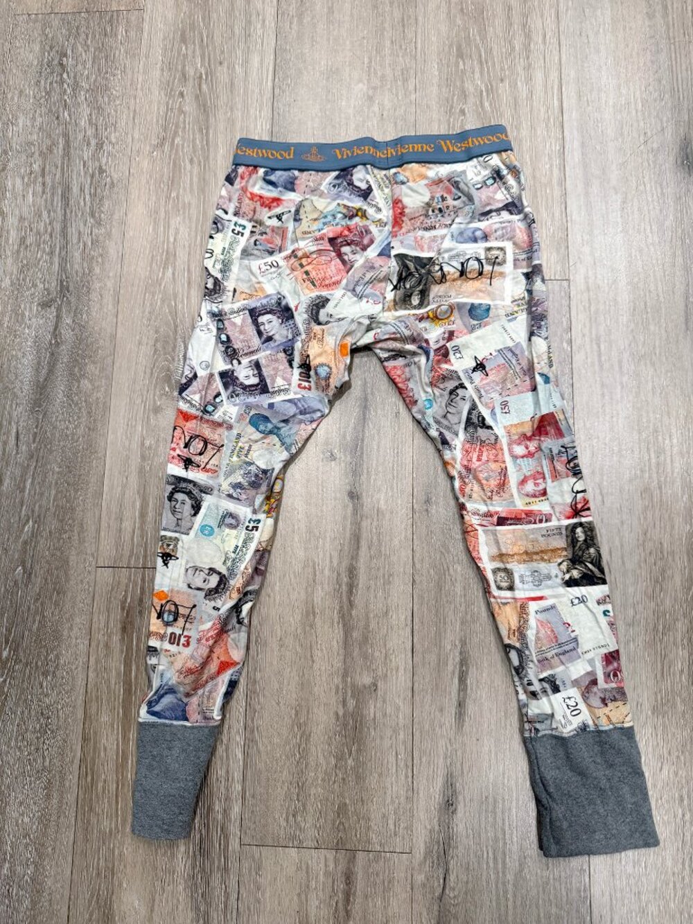 Ultra Rare Vivienne Westwood Archival "British Pound" Currency Leggings / Long J